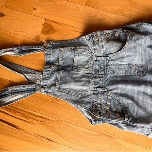 Free People We The Free Light Blue Denim Overalls